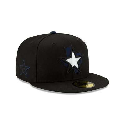 Dallas Cowboys Gorra | New Era NFL State Logo Reflect 59fifty Fitted Cap Mexico - Negros